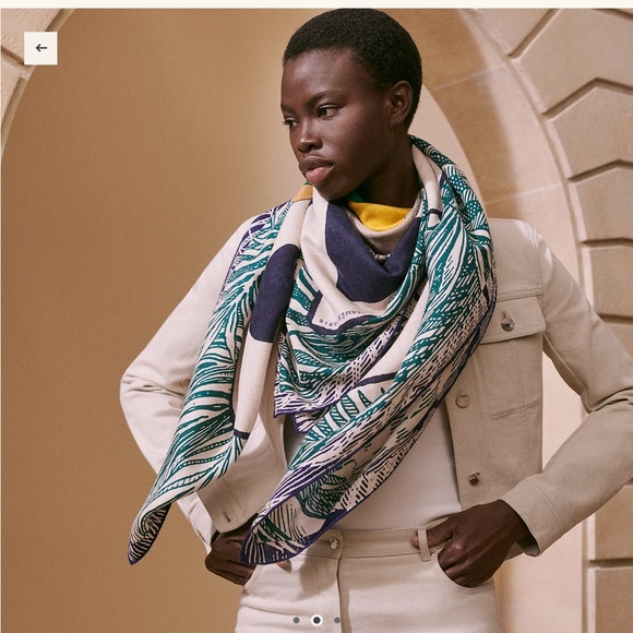 Hermes Brand New Cavalier en Formes shawl 140 - Picture 6 of 6